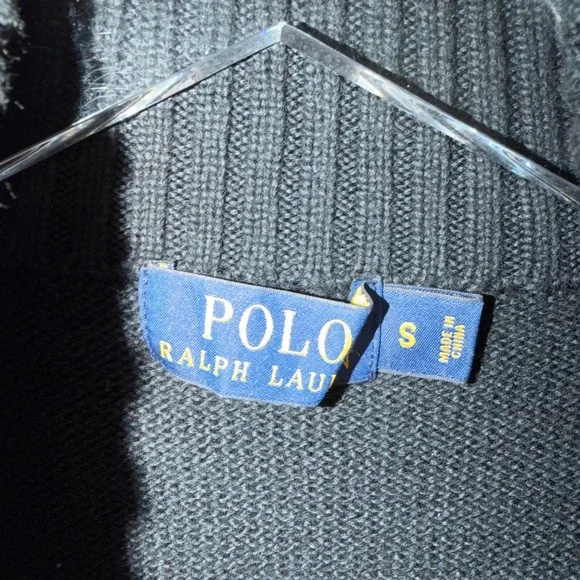Polo Ralph Lauren Sweater Quarter Zip Knit Preppy Fall Winter Classic Ivy Small - Picture 7 of 8
